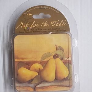 Art for the Table Coaster Set of  4 with Cork Back